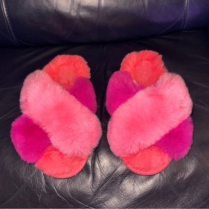 Girls Cat & Jack colorful Slippers Kids Size 13/1 Used